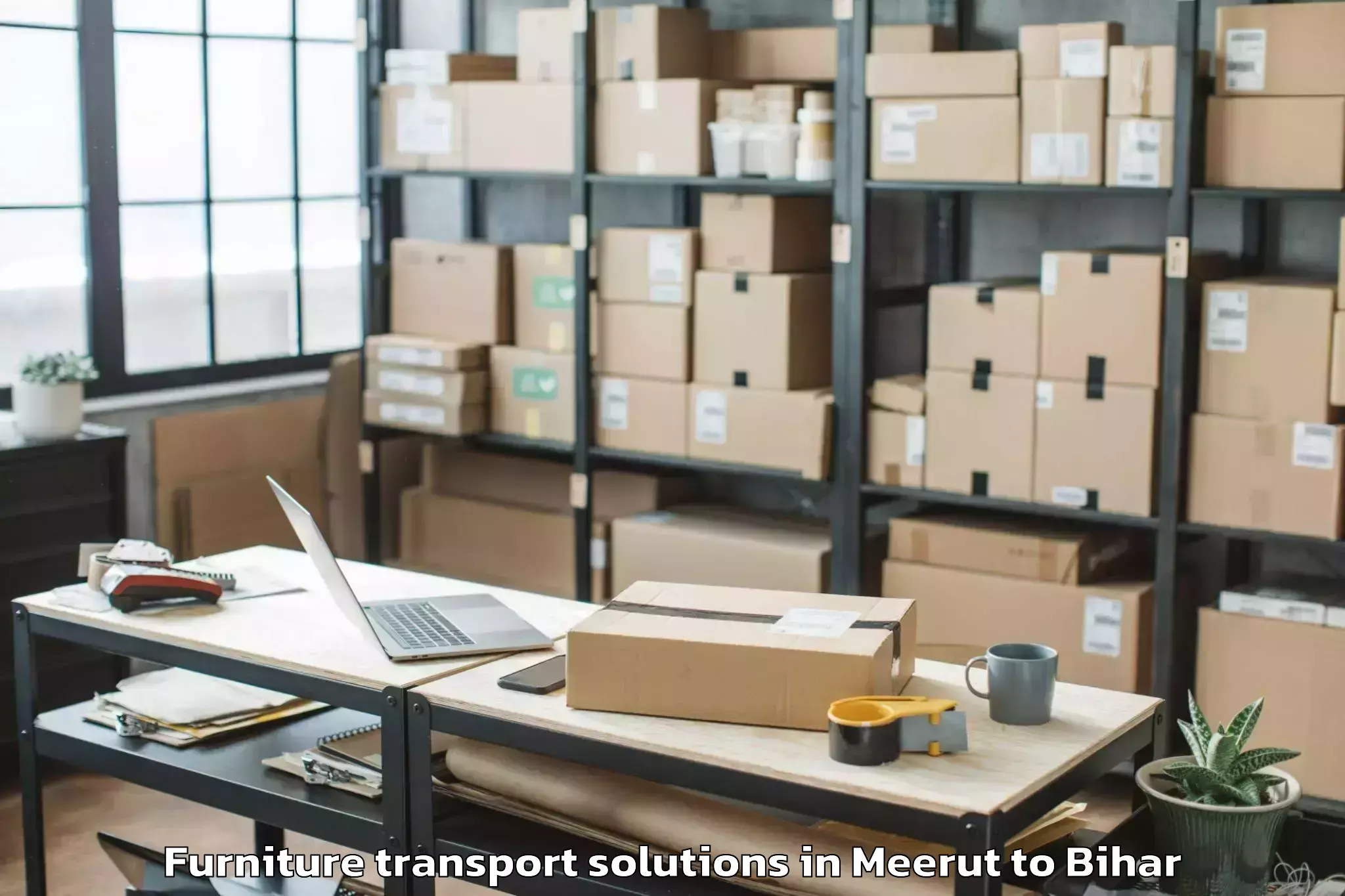 Affordable Meerut to Mahua Furniture Transport Solutions